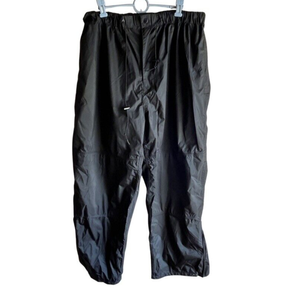 Bass Pro Shops 3X Men's 100% Nylon Rain/Fishing Pants Ankle Zip Black